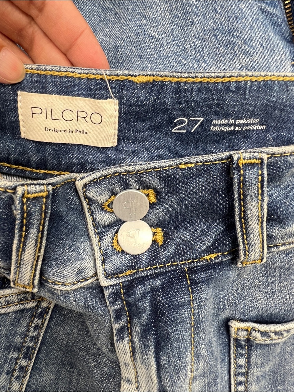 Anthropologie Pilcro Wanderer Mid-Rise Relaxed Jeans Size 27 Blue - Picture 11 of 14